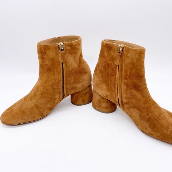 Mansur Gavriel Daydream Stretch Block Heel Chelsea Booties Brown Suede Size 35 - Picture 6 of 7